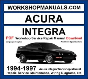 Acura Integra workshop manual 1994-1997 with 1.8L B18 DOHC VTEC repair and wiring diagrams PDF