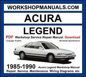 Acura Legend workshop manual 1985-1990 with 2.5L and 2.7L V6 first generation repair and wiring diagrams PDF