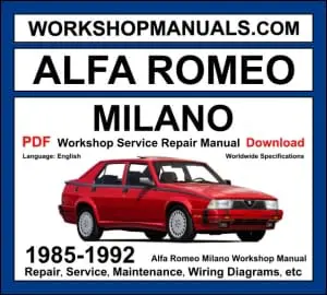 Alfa Romeo Milano 75 1985-1992 workshop manual covering 2.5L and 3.0L V6 engines with repair and service procedures PDF download