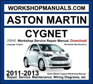 Aston Martin Cygnet Workshop Repair and Service Manual 2011-2013 Download cover