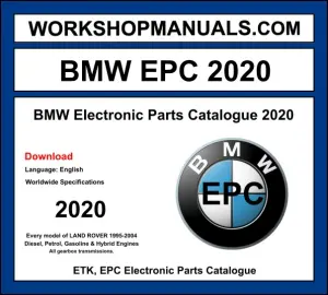 BMW EPC Electronic Parts Catalogue 2020 software download covering all BMW models with parts diagrams exploded views and part numbers