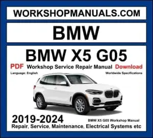 BMW X5 G05 workshop manual 2019-2024 with xDrive30i xDrive40i M50i and X5 M engine repair and wiring diagrams PDF