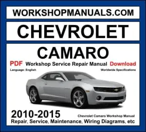 Chevrolet Camaro 2010-2015 workshop manual covering 3.6L LFX V6, 6.2L LS3 V8 and 6.2L LSA supercharged V8 engines with repair procedures PDF download