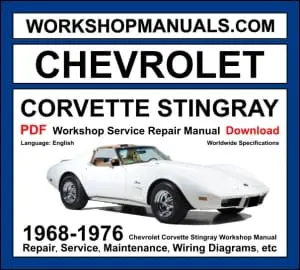 Chevrolet Corvette Stingray workshop manual 1968-1976 with small-block and big-block V8 C3 repair and wiring diagrams PDF