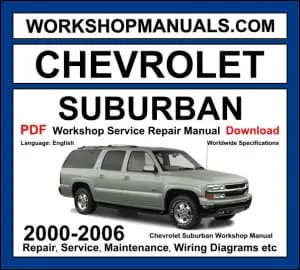 Chevrolet Suburban 2000-2006 workshop manual covering 5.3L Vortec, 6.0L Vortec and 8.1L Vortec V8 engines with repair and wiring diagrams PDF download