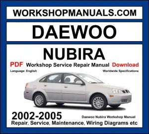 Daewoo Nubira 2002-2005 workshop manual covering 1.6L and 2.0L DOHC engines with repair procedures and wiring diagrams PDF download
