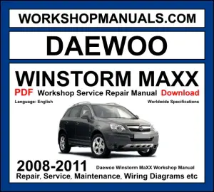 Daewoo Winstorm MaXX 2008-2011 workshop manual covering 2.0L diesel Z20S engine with service repair procedures and wiring diagrams