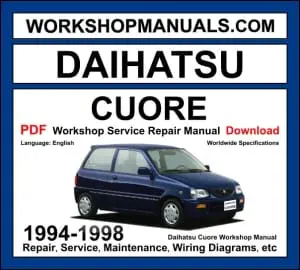 Daihatsu Cuore workshop manual 1994-1998 with 0.8L ED engine kei car repair and wiring diagrams PDF