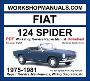 Fiat 124 Spider workshop manual 1975-1981 with 1.8L DOHC engine repair procedures and wiring diagrams PDF