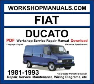 Fiat Ducato workshop manual 1981-1993 first generation commercial van repair and wiring diagrams PDF