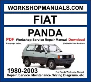 Fiat Panda Workshop Manual 1980-2003 with 0.9L 1.1L city car repair and wiring diagrams PDF