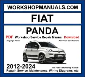 Fiat Panda 2012-2024 workshop manual covering 0.9L TwinAir turbo, 1.2L Fire, and 1.3L MultiJet diesel engines with repair procedures and wiring diagrams PDF download