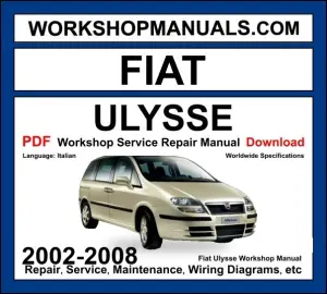 Fiat Ulysse Workshop Repair and Service Manual Download 2002-2008 PDF cover