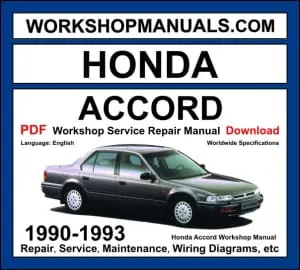 Honda Accord workshop manual 1990-1993 with 2.0L and 2.2L fourth generation repair and wiring diagrams PDF