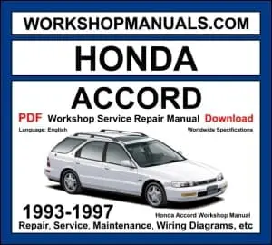 Honda Accord workshop manual 1993-1997 with 2.2L VTEC fifth generation repair and wiring diagrams PDF