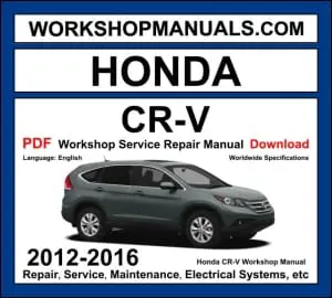 Honda CR-V 2012-2016 workshop manual covering 2.4L K24 Earth Dreams i-VTEC engine with repair procedures and wiring diagrams PDF download