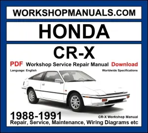 Honda CR-X 1988-1991 Workshop Service Repair Manual PDF