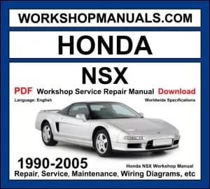 Honda NSX NA1 NA2 1990-2005 workshop manual covering 3.0L C30A and 3.2L C32B VTEC V6 mid-engine with service repair procedures and wiring diagrams PDF download