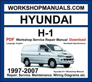 Hyundai H-1 workshop manual 1997-2007 with 2.4L petrol and 2.5L 4D56 diesel van repair and wiring diagrams PDF
