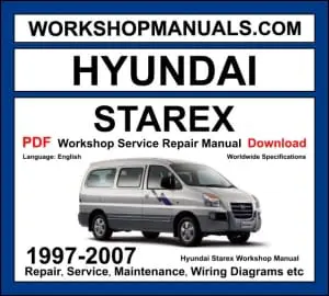 Hyundai Starex workshop manual 1997-2007 with 2.4L Sirius MPI and 2.5L 4D56 diesel van repair and wiring diagrams PDF