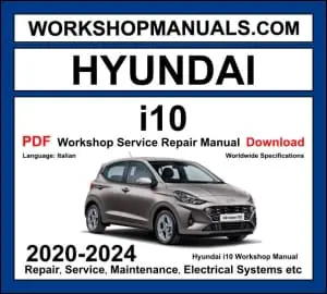 Hyundai i10 Workshop Repair and Service Manual Download 2020-2024 PDF cover