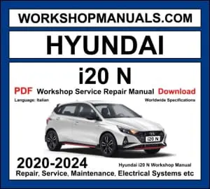 Hyundai i20 N workshop manual 2020-2024 with 1.6L T-GDi turbo hot hatch repair and wiring diagrams PDF
