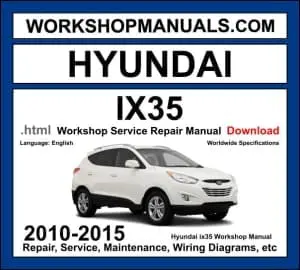 Hyundai ix35 2010-2015 workshop manual covering 2.0L Theta II, 2.4L Theta II, and 2.0L CRDi turbo diesel engines with repair procedures and wiring diagrams PDF download