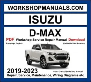 Isuzu D-Max workshop manual 2019-2023 with 3.0L 4JJ3 turbo diesel pickup truck repair and wiring diagrams PDF