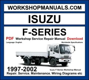 Isuzu F-Series 1997-2002 workshop manual covering 6HE1 6HH1 6HK1 diesel engines with service repair procedures and wiring diagrams