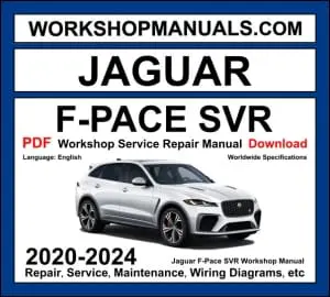 Jaguar F-Pace SVR 2020-2024 workshop manual covering 5.0L supercharged V8 engine with repair procedures and wiring diagrams PDF download