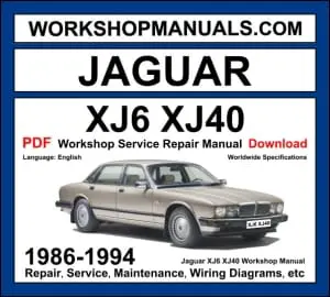 Jaguar XJ6 XJ40 1986-1994 workshop manual covering 2.9L 3.2L 3.6L 4.0L AJ6 inline-six petrol engines with service repair procedures and wiring diagrams
