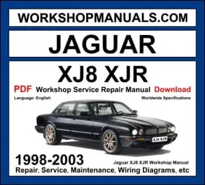 Jaguar XJ8 XJR 1998-2003 workshop manual covering 3.2L 4.0L V8 and 4.0L supercharged V8 petrol engines with service repair procedures and wiring diagrams