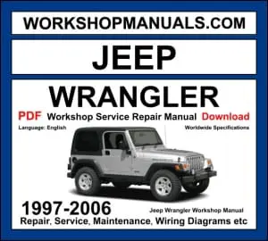 Jeep Wrangler TJ 1997-2006 workshop manual covering 2.4L 2.5L and 4.0L inline-six petrol engines with service repair procedures and wiring diagrams