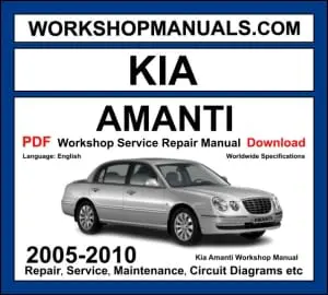 Kia Amanti Opirus 2005-2010 workshop manual covering 3.5L V6 and 3.8L Lambda V6 engines with repair and service procedures PDF download