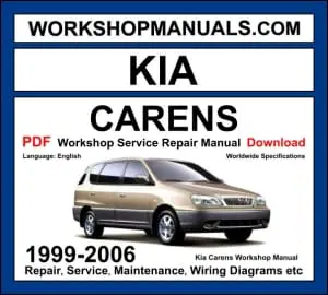 Kia Carens 1999-2006 workshop manual covering 1.8L, 2.0L petrol and 2.0L CRDi diesel engines with repair and wiring diagrams PDF download