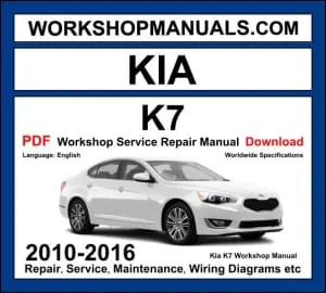 Kia K7 Cadenza 2010-2016 workshop manual covering 2.4L GDi, 3.3L Lambda V6 and 3.5L V6 engines with repair procedures PDF download