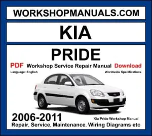 Kia Pride workshop manual 2006-2011 with petrol engine subcompact repair and wiring diagrams PDF