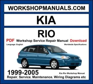 Kia Rio 1999-2005 workshop manual covering 1.3L and 1.5L DOHC petrol engines with repair and service procedures PDF download