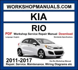 Kia Rio 2011-2017 workshop manual covering 1.4L and 1.6L Gamma GDi engines with repair procedures and wiring diagrams PDF download
