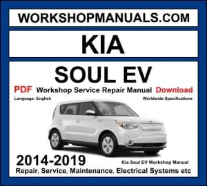 Kia Soul EV 2014-2019 workshop manual covering electric motor and lithium-ion battery powertrain with repair procedures and wiring diagrams PDF download