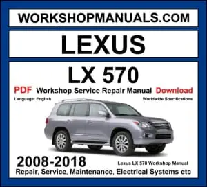 Lexus LX 570 2007-2017 workshop manual covering 5.7L 3UR-FE V8 petrol engine with service repair procedures and wiring diagrams