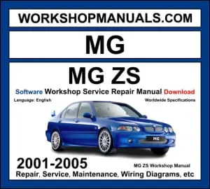 MG ZS 2001-2005 workshop manual covering 1.6L K-Series, 1.8L K-Series, and 2.0L TD diesel engines with repair procedures and wiring diagrams PDF download
