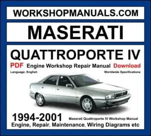 Maserati Quattroporte IV 1994-2001 Engine Workshop Repair Manual PDF cover