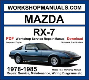 Mazda RX-7 Workshop Repair and Service Manual 1978-1985 Download PDF cover