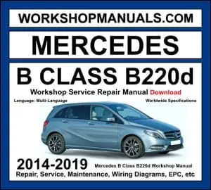 Mercedes B Class B220d CDI Workshop Manual