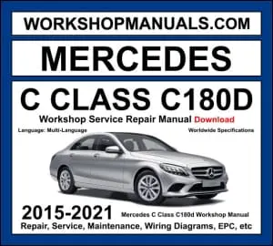 Mercedes C180d W205 2015-2021 workshop manual covering 1.6L OM626 four-cylinder diesel engine with service repair procedures and wiring diagrams dealer software download