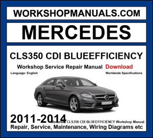 Mercedes CLS350 CDI BlueEfficiency Workshop Repair and Service Manual 2011-2014 Download cover