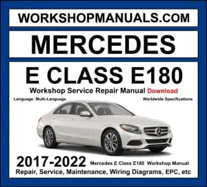 Mercedes E Class E180 W213 2017-2022 workshop manual covering 1.6L M274 turbo four-cylinder engine with service repair procedures and wiring diagrams dealer software download