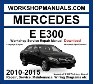 Mercedes E Class E300 2010-2015 Workshop Manual