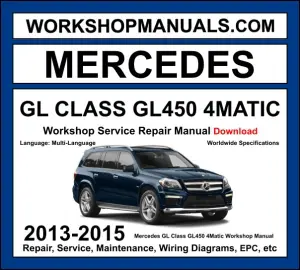 Mercedes GL Class GL450 4Matic X166 2013-2015 workshop manual covering 4.7L M278 V8 biturbo engine with service repair procedures and wiring diagrams PDF download